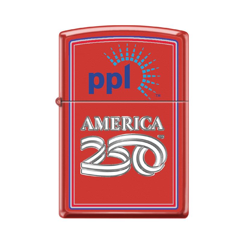 AMERICA250 RED MATTE ZIPPO® WINDPROOF LIGHTER
