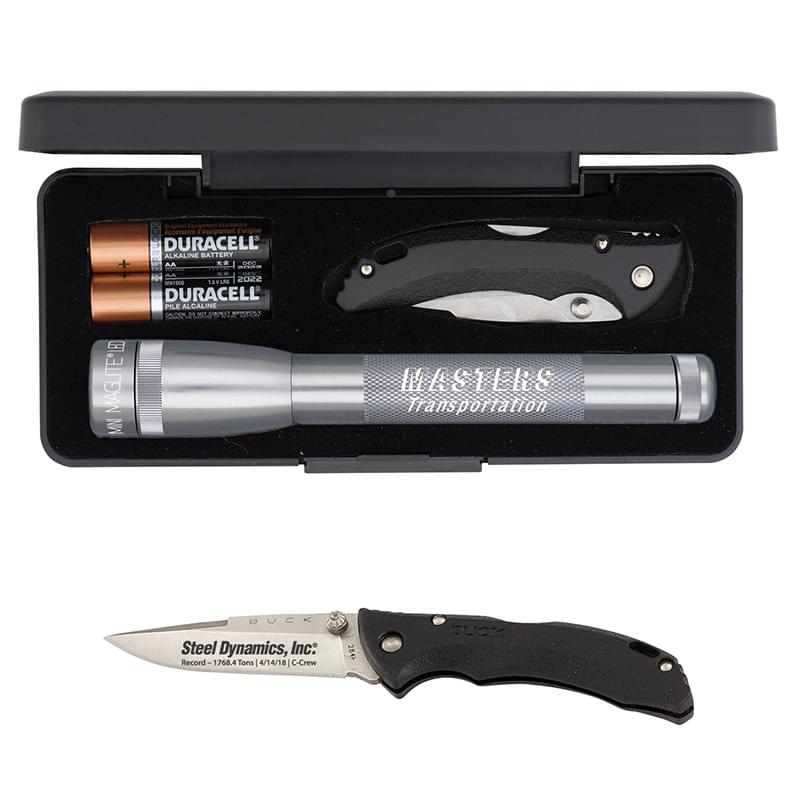 AA LED Mini Maglite&reg; w/ Buck&reg; Bantom&trade; BBW Lockback Knife