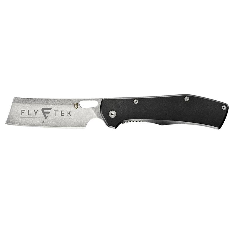 Gerber® Flatiron Folding Cleaver Knife Gray Handle