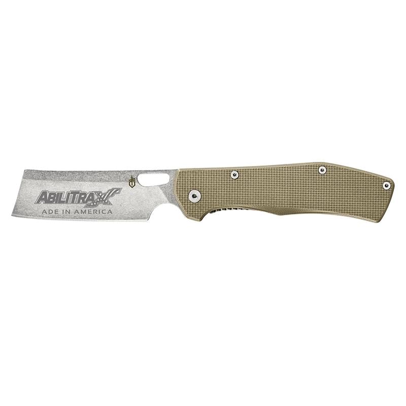 Gerber® Flatiron Folding Cleaver Knife Desert Tan Handle