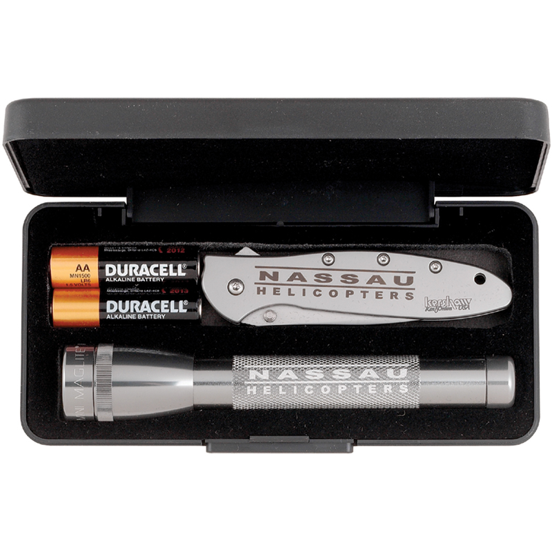 AA Mini Mag-Lite with KershawLeek Knife