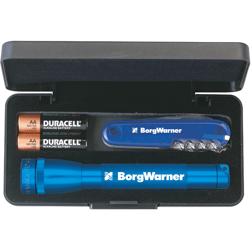 Mini Mag-Lite® with Large Victorinox® Swiss Army Knife