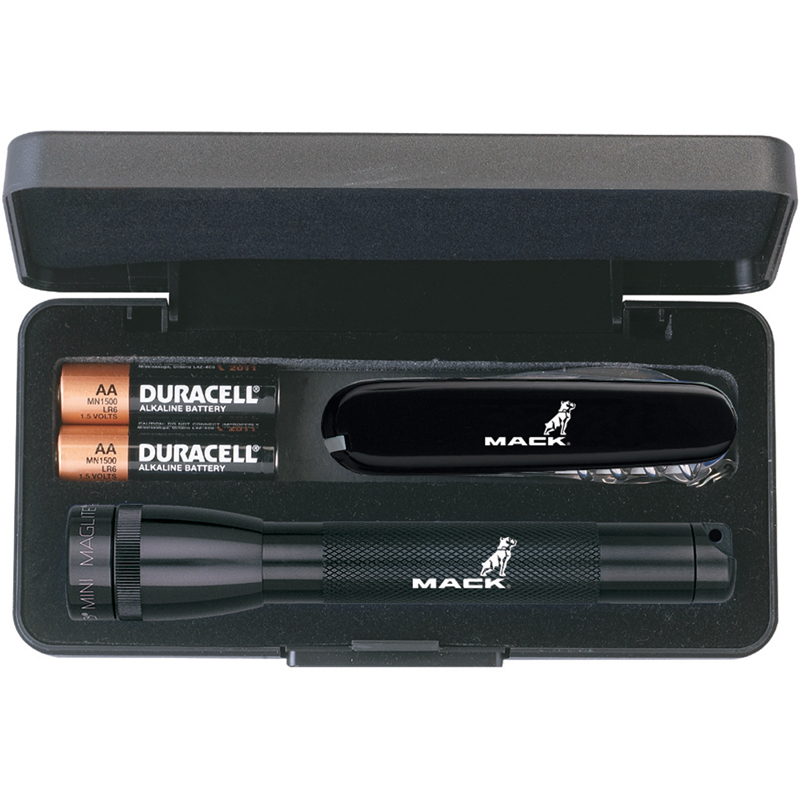 Mini Mag-Lite® with Large Victorinox® Swiss Army Knife