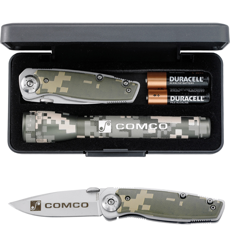 AA" Digital Camo Mini Mag-Lite with Digital Camo Knife