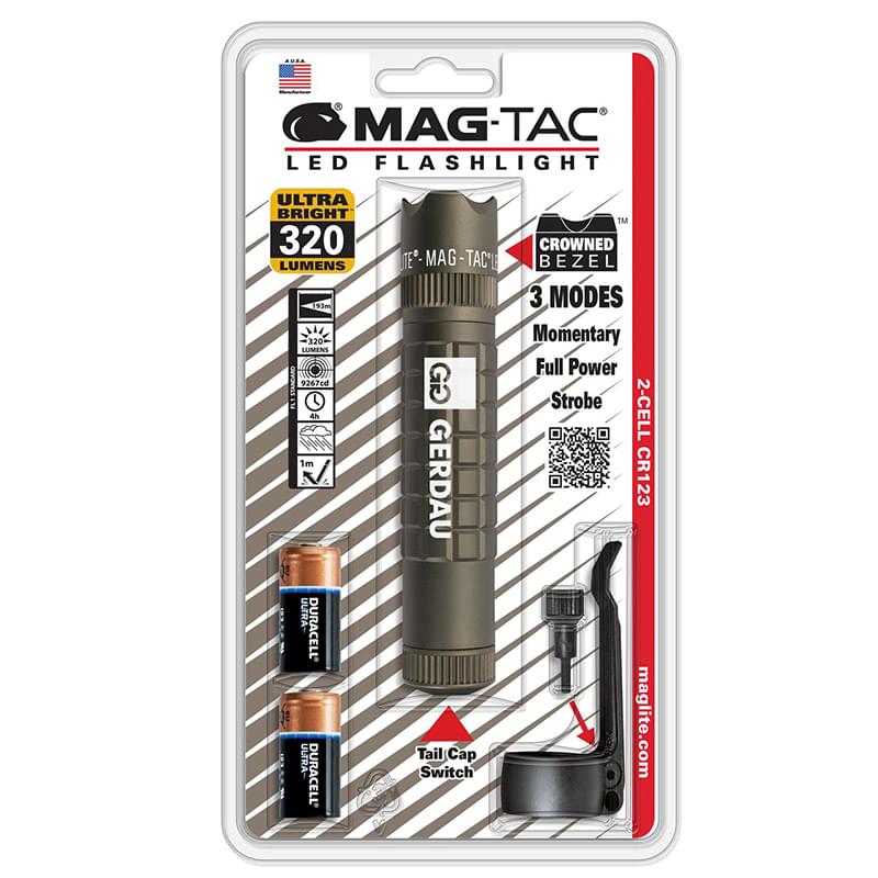 Maglite&reg; Mag-Tac&reg; LED Flashlight - Bezel Edge